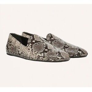 Vince Paz Snake Print Leather Slip On Flat Sz 6